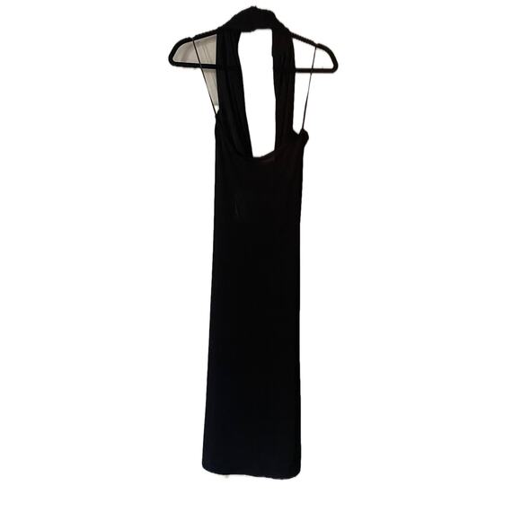 NWT Reformation Consuela Knit Midi Dress Draped Cowl Black XS - Picture 6 of 7